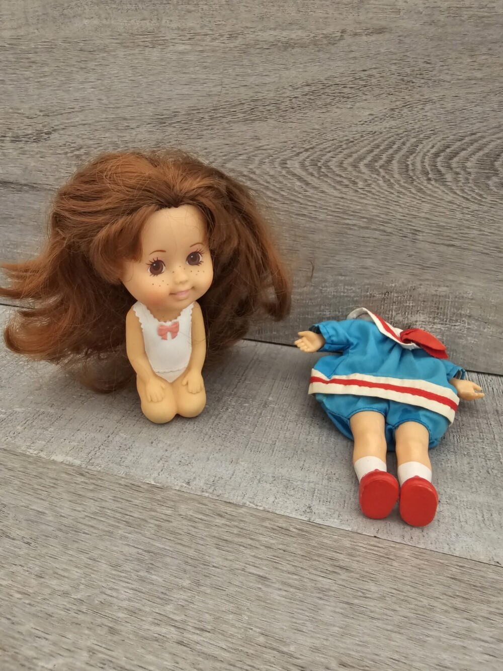 Sweetie Pops Playskool Doll 1986 Vtg Kneeling Gorgeous Red Hair 5" w 1 Outfit